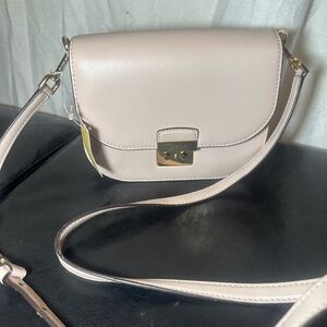 KORS Michael Kors Cream Crossbody Bag with Structured Design